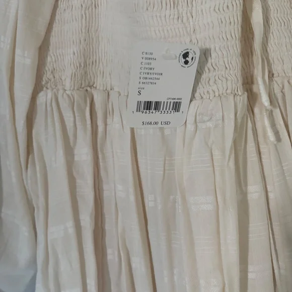 NWT Free people dreamweaver maxi dress in ivory - Picture 7 of 7